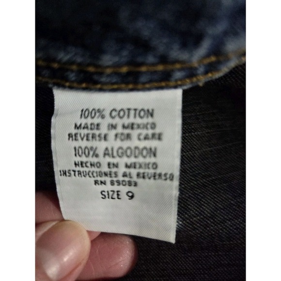 LEI Denim Mini Skirt Pockets Y2K Utility Gear, Size 9 - Picture 4 of 4